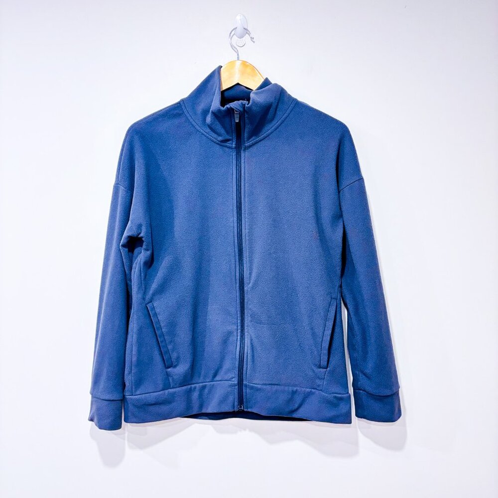 MONDETTA Grey fleece zip jacket | Cozy casual‎ outdoor | Small